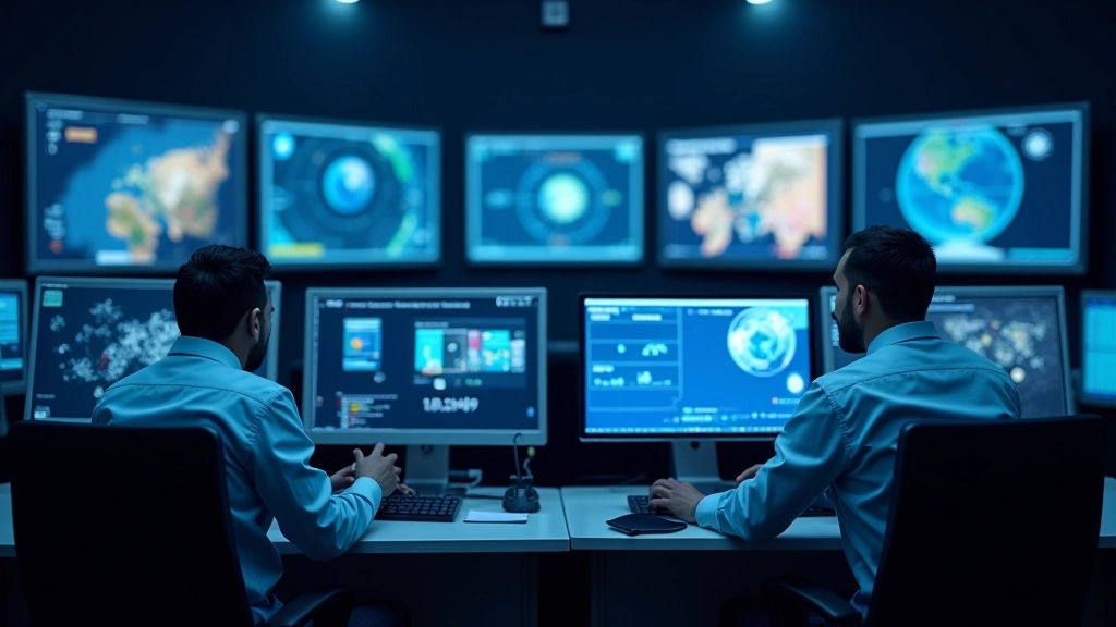 Türkiye Uzay Ajansı kontrolü merkezinde çalışan mühendisler gözlem verilerini analiz ediyor