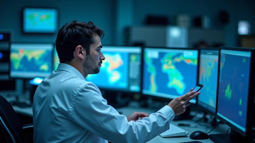 Bilimsel araştırma laboratuvarında GÖKTÜRK uydu verilerinden çıkarılan ormanlık alan haritaları inceleniyor